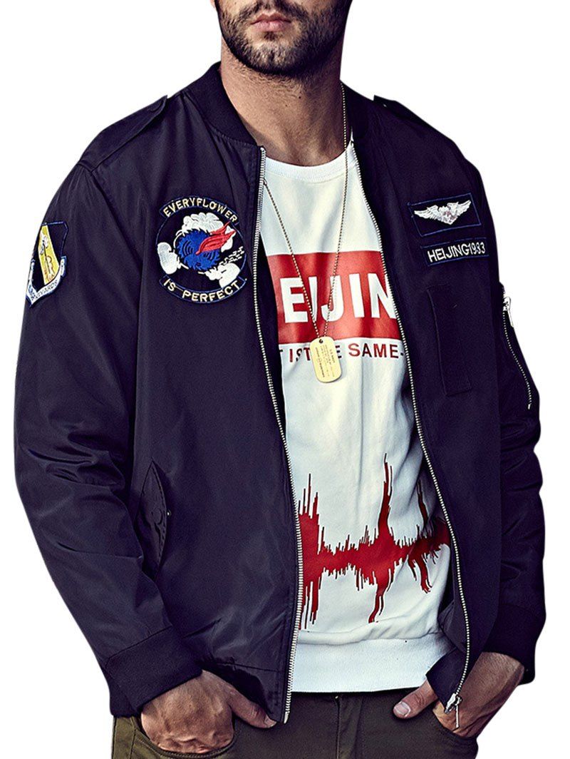 plus size embroidered bomber jacket