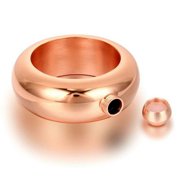 

Wide Bangle Bracelet Stainless Steel Flask, Rose gold