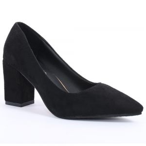 Pointy Block Heel Pumps