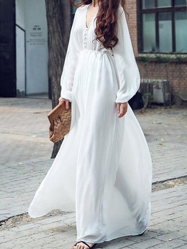 flowing chiffon maxi dress