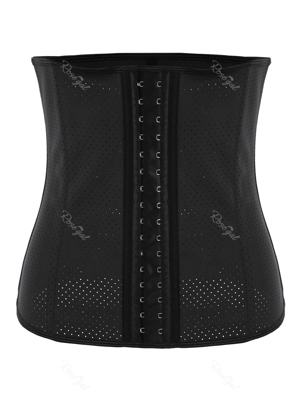 

Plus Size Waist Trainer Latex Rubber Corset, Black