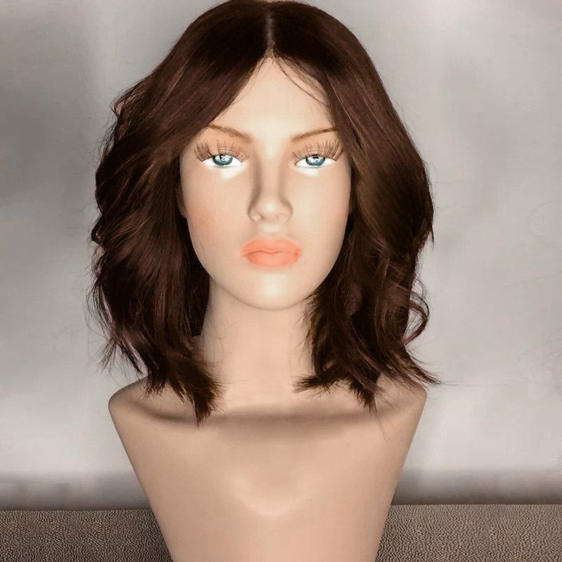 

Center Part Medium Shaggy Wavy Synthetic Wig, Brown