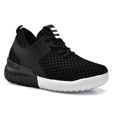Breathable Mesh Faux Leather Insert Athletic Shoes Breathable Mesh Faux Leather Insert Athletic Shoes