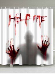 Gothic Help Me Shadow Shower Curtain For Halloween -  