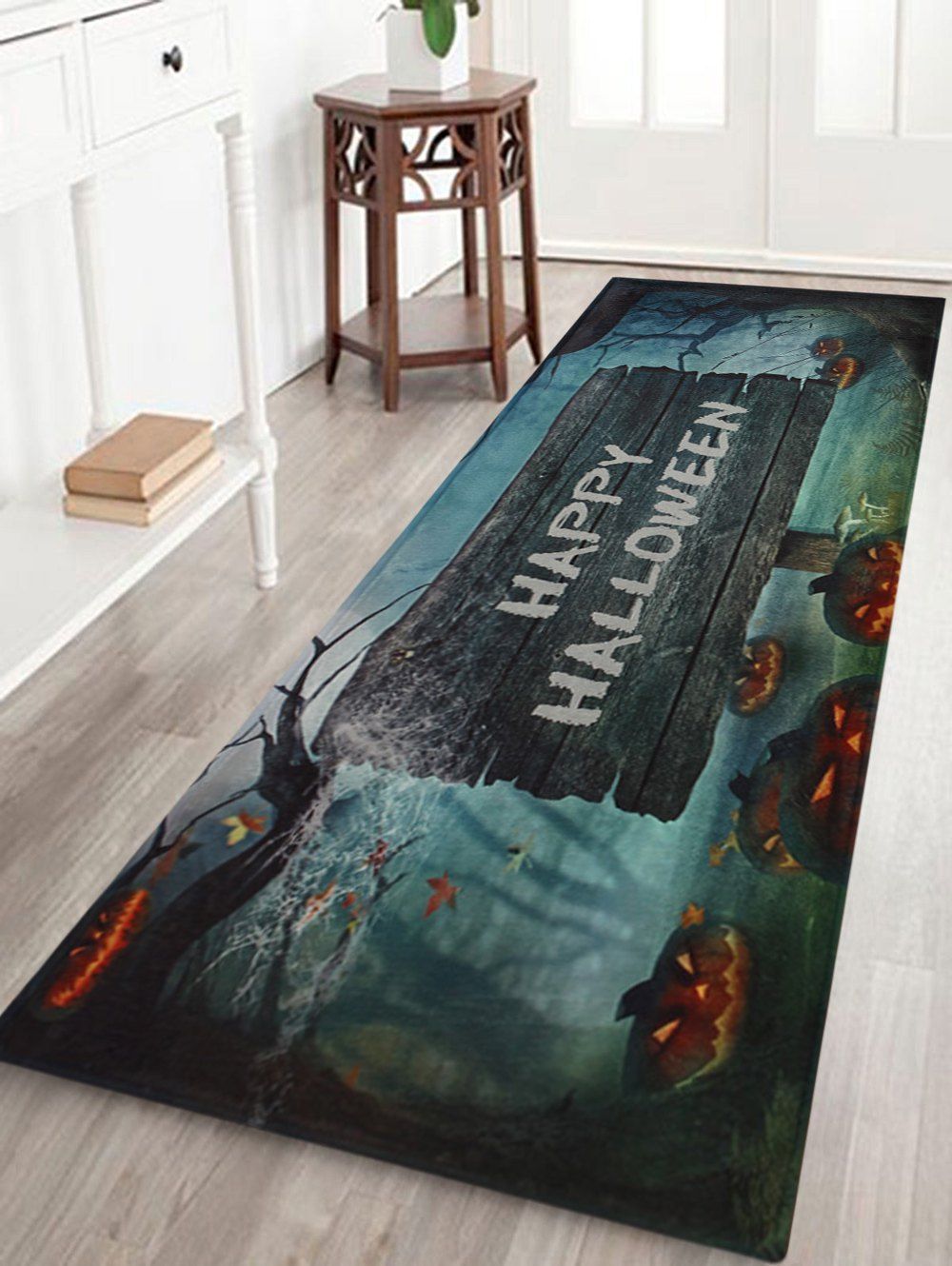 

Happy Halloween Pattern Anti Slip Water Absorption Area Rug, Colormix