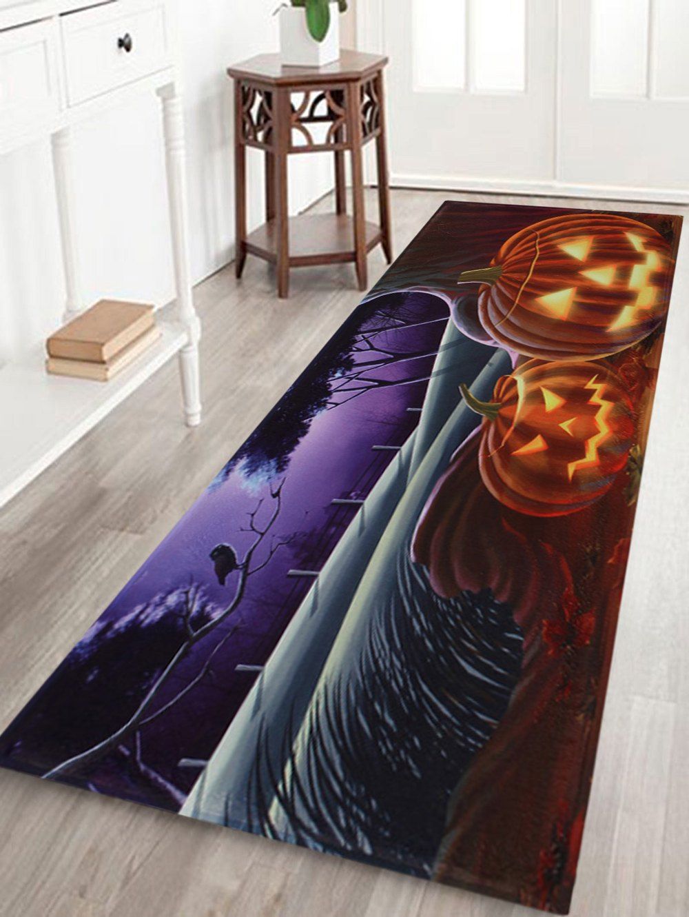 

Pumpkin Halloween Pattern Anti-skid Water Absorption Area Rug, Colormix