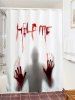 Gothic Help Me Shadow Shower Curtain For Halloween -  