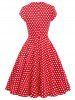 Vintage Polka Dot Swing Pin Up Dress -  