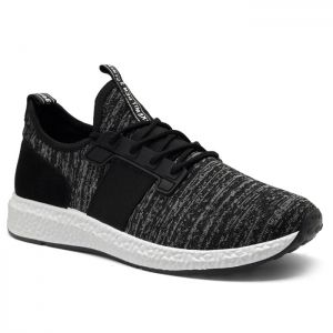 Breathable Elastic Band Tie Up Casual Shoes