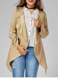 Manteau asymétrique avant ouvert