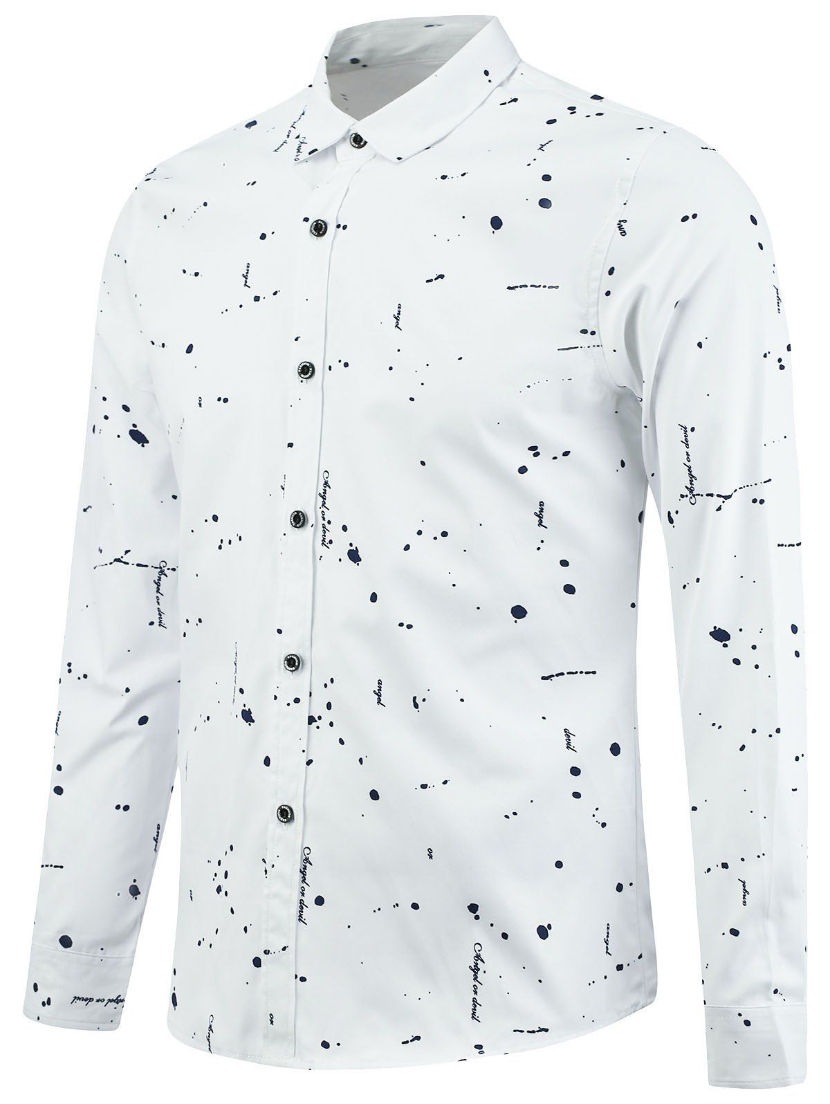 paint splatter dress shirt