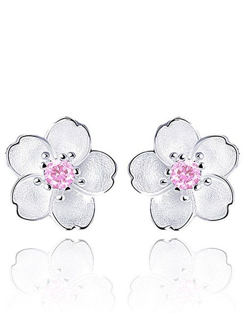 

Faux Crystal Floral Shape Earring Jackets, Pink