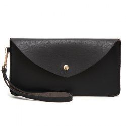 Faux Leather Wristlet Clutch Bag
