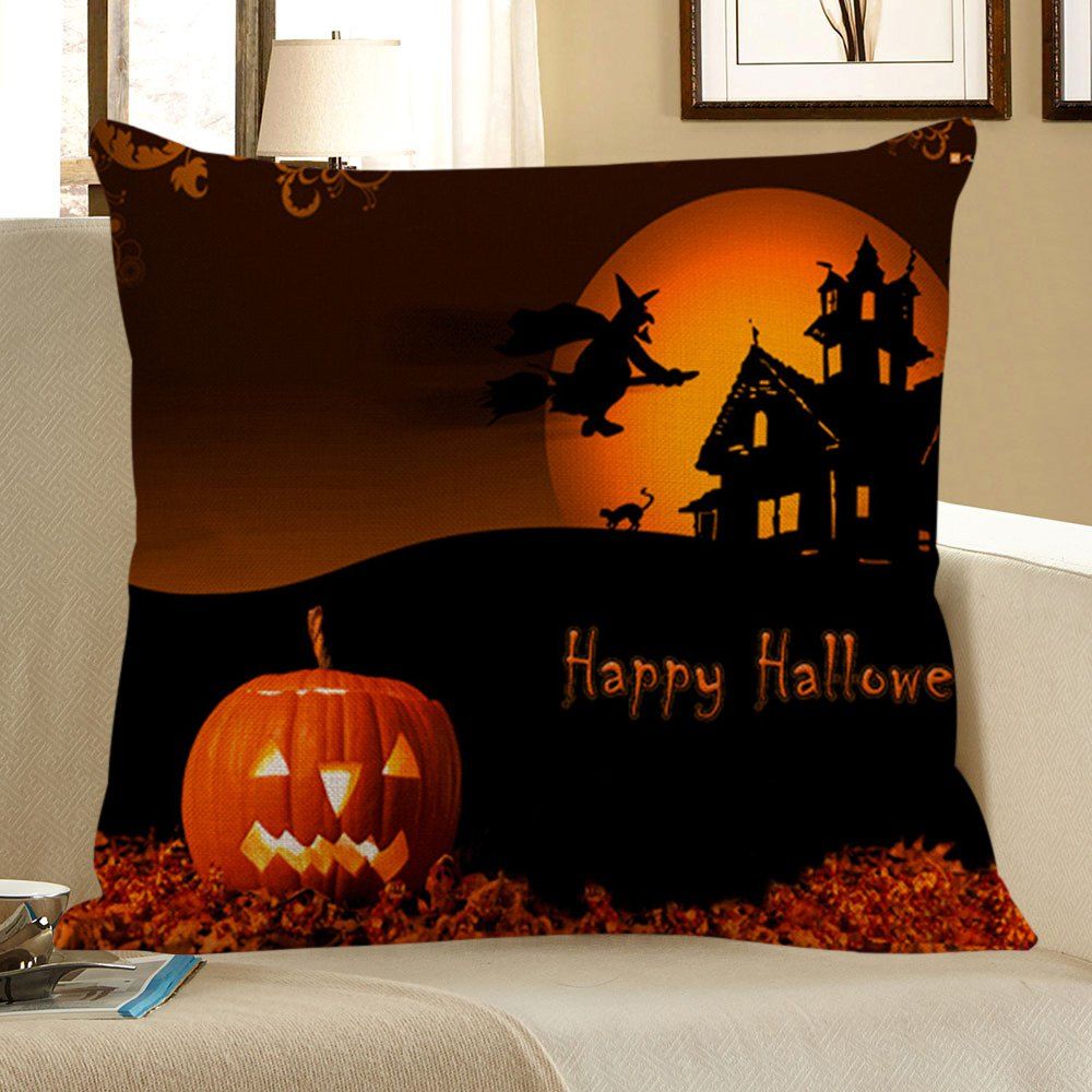 Store Halloween Pumpkin Sorcerer Printed Pillowcase  