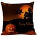 Halloween Pumpkin Sorcerer Printed Pillowcase -  
