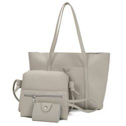 Faux Leather 4 Pieces Shoulder Bag Set