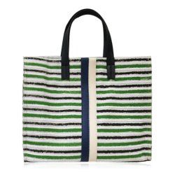 Striped Canvas Tote Bag