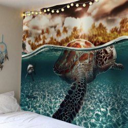40 Off Water Turtle Print Bedroom Decor Wall Tapestry Rosegal