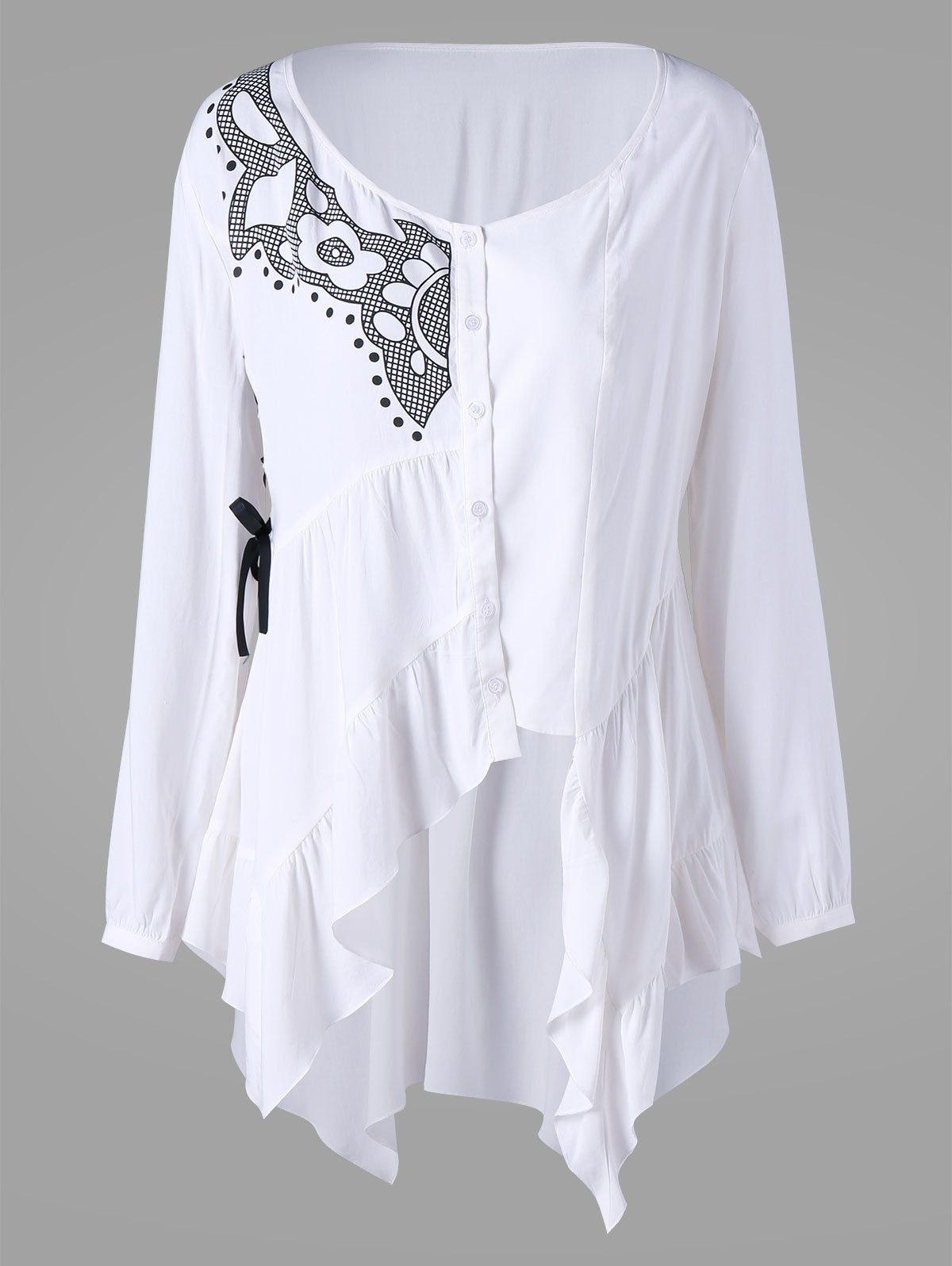 high low lace shirt