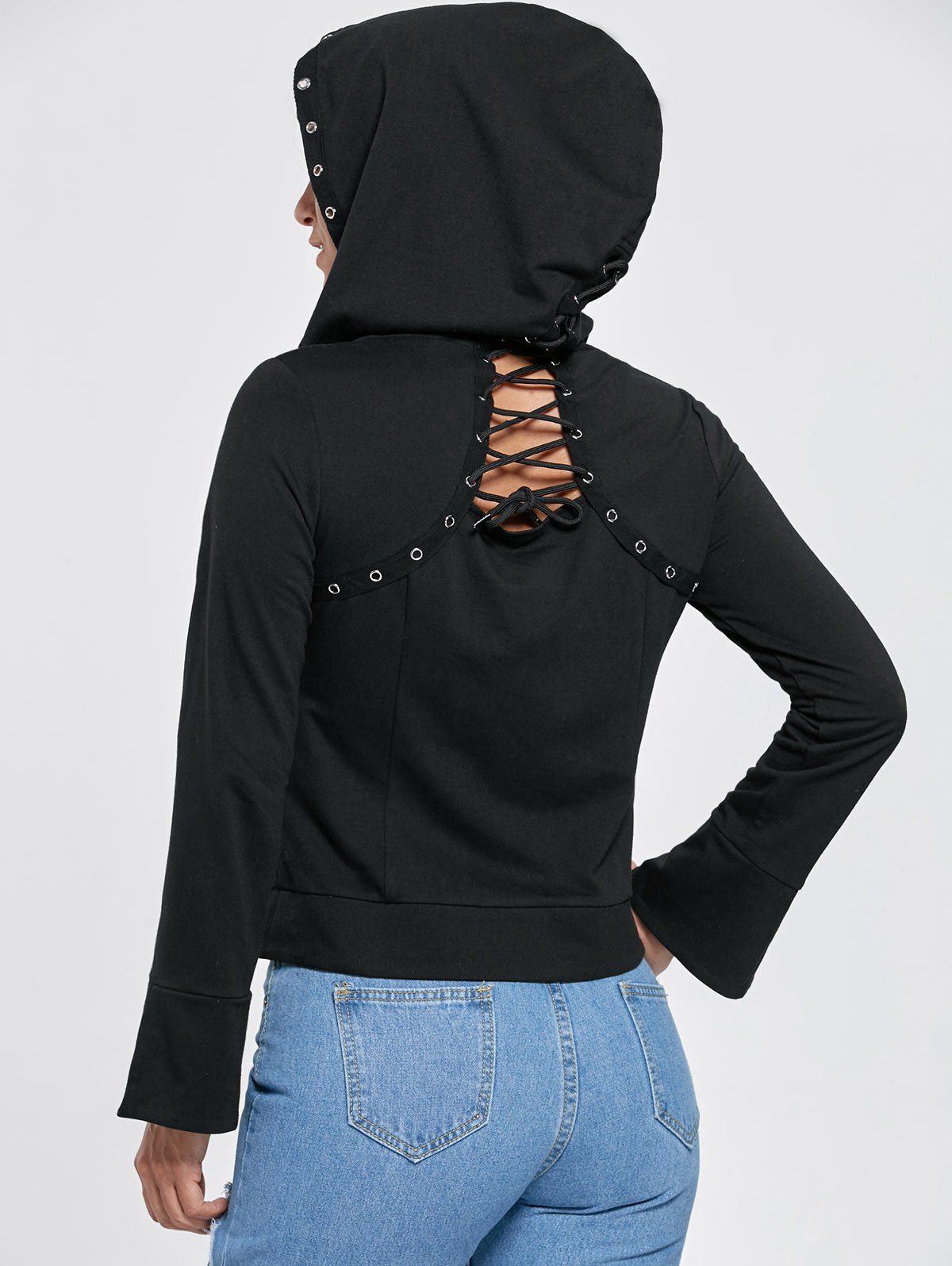 flare sleeve hoodie