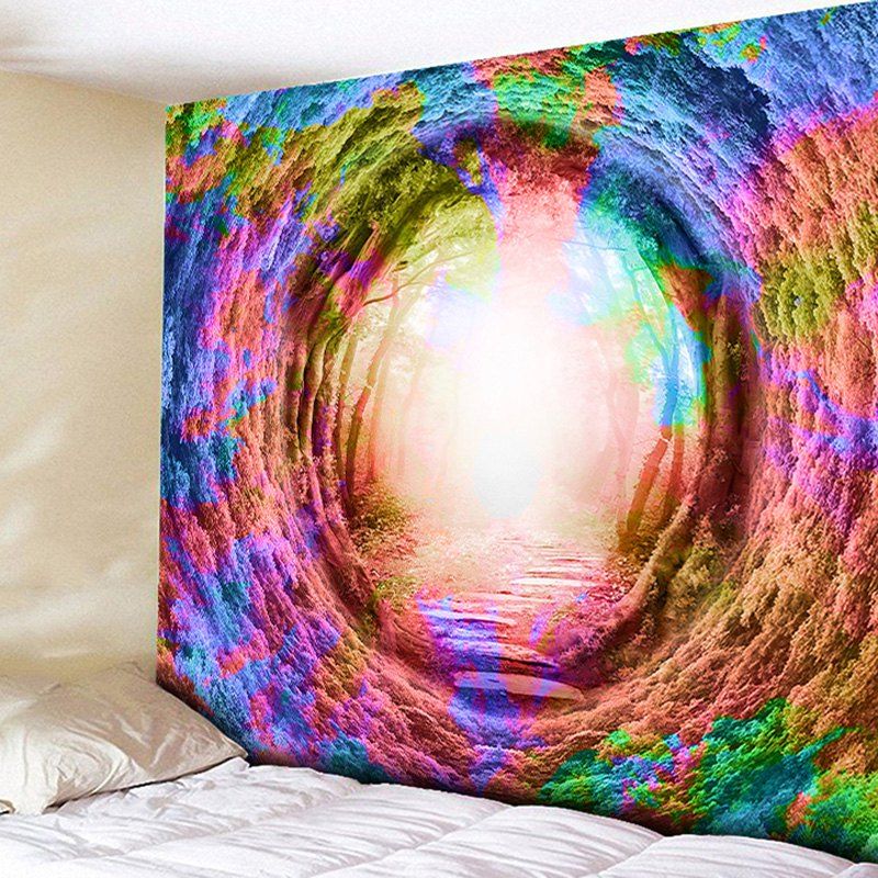 

Wall Hanging Forest Tree Hole Tapestry, Colorful
