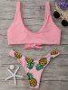 Ensemble de Bikini Thong à Imprimé d'Ananas -  