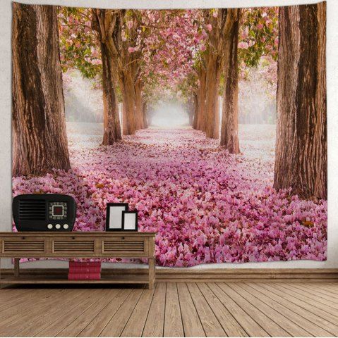 

Sakura Scenery Throw Fabric Tapestry Wall Hanging, Pink