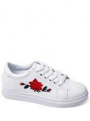 Chaussures Athlétiques Brodées en Simili Cuir -  