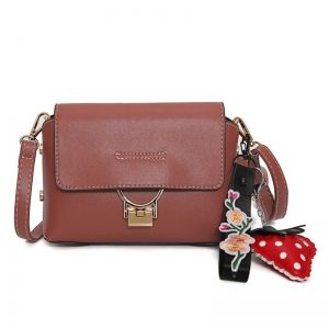 Metal Embellished Hangings Crossbody Bag