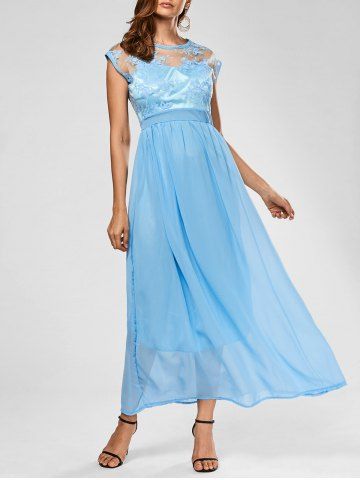 sheer chiffon gown