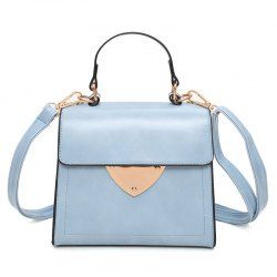 Metal Embellished Top Handle Handbag