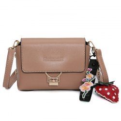 Metal Embellished Hangings Crossbody Bag