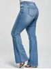 Plus Size Five Pockets Denim Flare Jeans -  