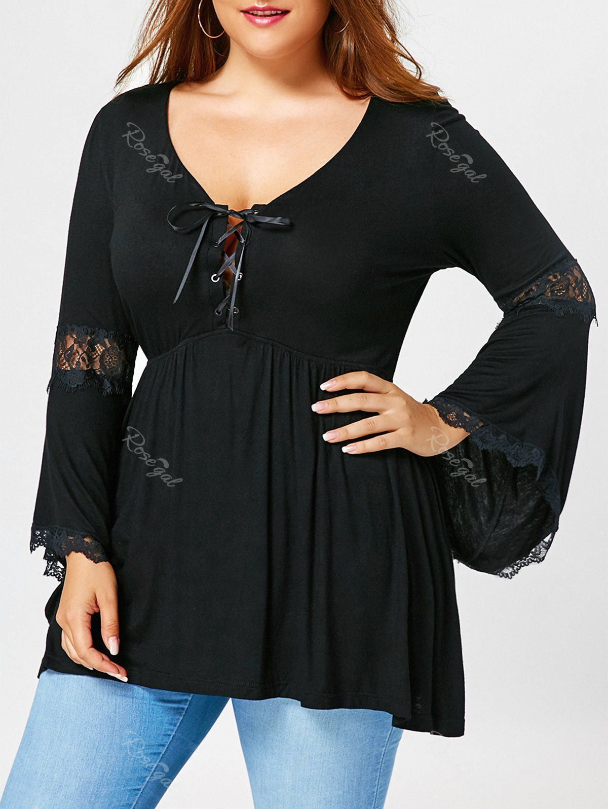 2019 plus size ruched empire waist t shirt