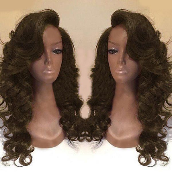

Deep Side Part Long Body Wave Synthetic Wig, Brown