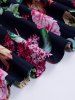 Midi Surplice Floral Vintage Dress -  