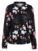 Floral Long Sleeve Zip Up Jacket -  