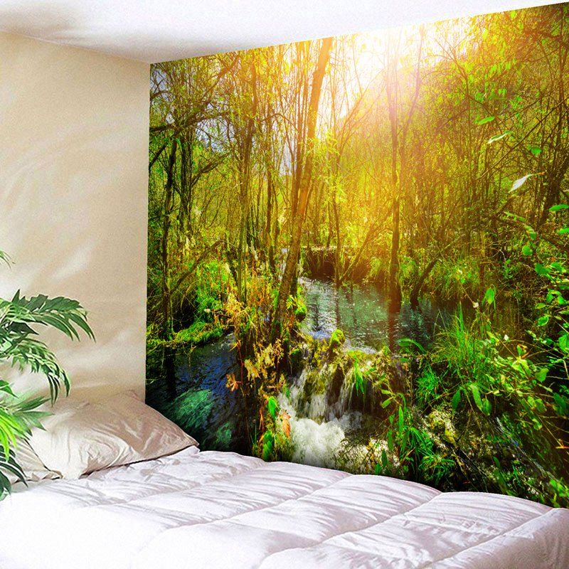 

Wall Hanging Sunshine Forest Bedroom Tapestry, Colormix