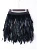Halloween Elastic Waist Feather Decorated Skirt -  