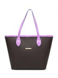 Metal Embellished Faux Leather Shoulder Bag
