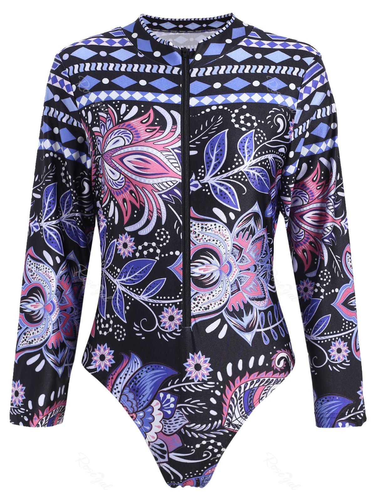 36 Off Long Sleeve Sport Plus Size Swimwear Rosegal