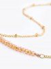 Beaded Collarbone Chain Necklace -  