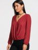 Blouse Surplis à Manches Longues en Dentelle -  