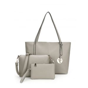 Faux Leather 3 Pieces Shoulder Bag Set