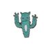 Funny Cactus Cat Tiny Brooch -  