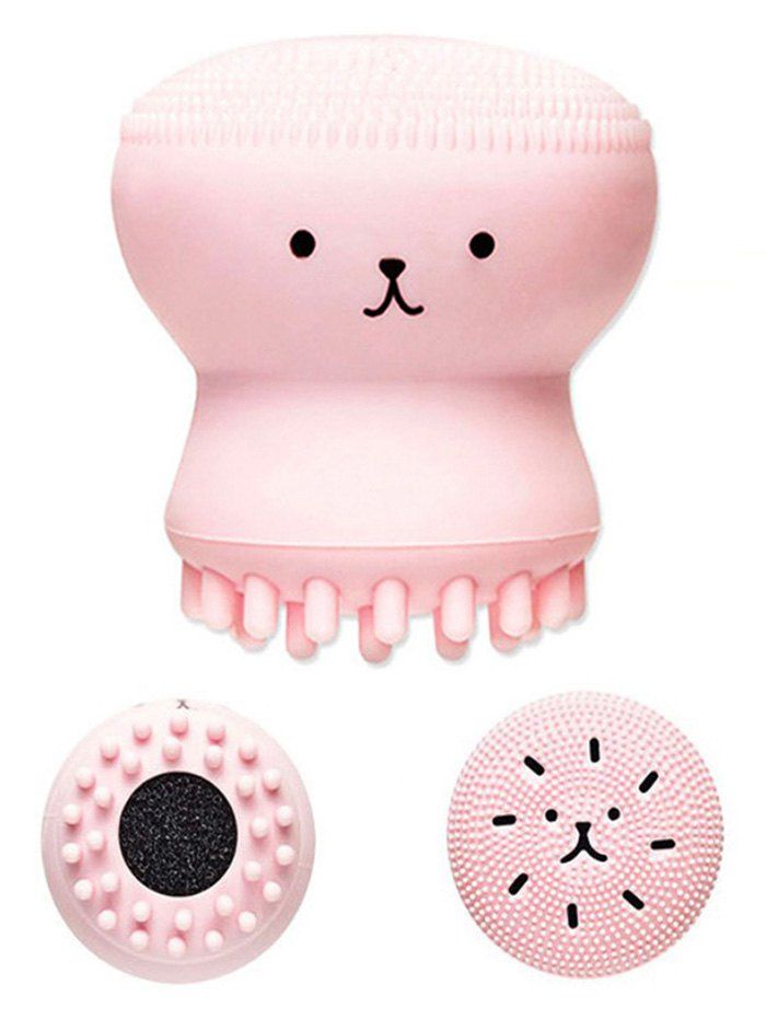 

Silicone Octopus Double Head Facial Cleansing Brush, Pink