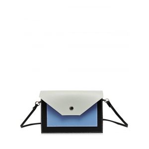 Flapped Color Blocking Cross Body Bag