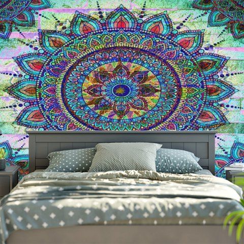 

Bohemian Mandala Brick Wall Print Tapestry, Colormix