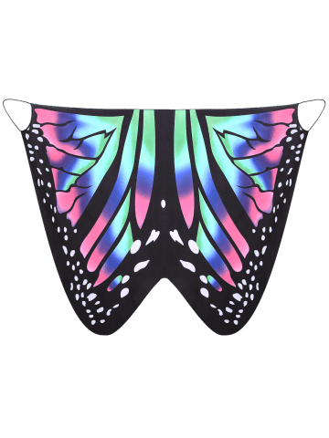 

Plus Size Butterfly Beach Wrap Cover Up Dress, Colormix