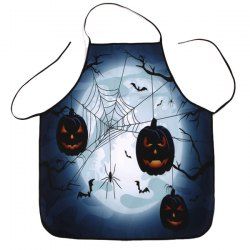 Household Fabric Halloween Cooking Apron -  